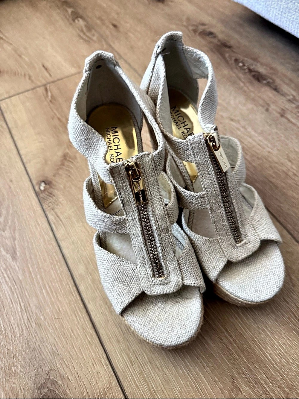 Michael Kors Damita Wedge Sandal Cream